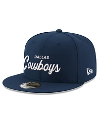 New Era Men's Navy Dallas Cowboys Core Team Script 9FIFTY Snapback Hat