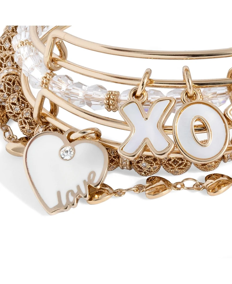 Alex and Ani Love Xoxo Bangle Set of 5