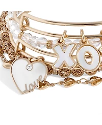 Alex and Ani Love Xoxo Bangle Set of 5
