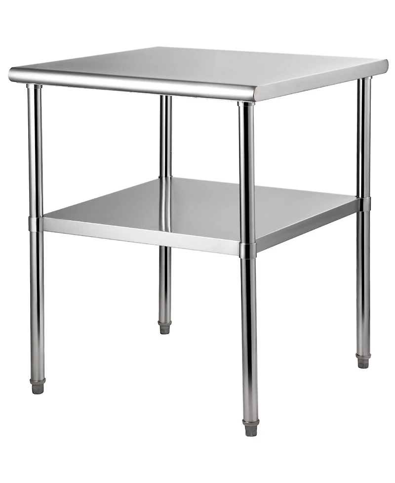 Hongge Heavy Duty Stainless Steel Prep Table 30 x 30 x 36 in Supporting 800 lbs with Adjustable Undershelf