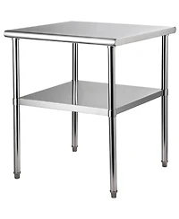 Hongge Heavy Duty Stainless Steel Prep Table 30 x 30 x 36 in Supporting 800 lbs with Adjustable Undershelf