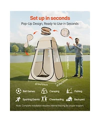 Hongge Clear Pop Up Sports Pod Tent 47 x 47 in Single Person Weatherproof Bubble Shelter with Ground Mat