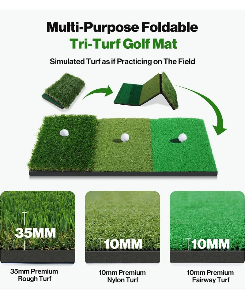 Aofar Golf Practice Net Hitting Driving Chipping Indoor Outdoor Mat Balls Gift 10 X 7feet