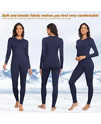 Piscifun Women's Thermal Fleece Base Layer Long Johns Set