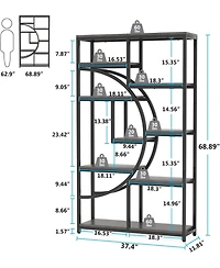 Tribesigns 5-Tier Industrial Bookshelf for Home Office