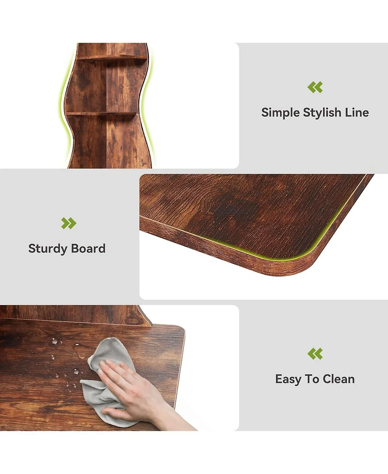 Tribesigns 5-Tier Wall Corner Bookshelf for Small Space
