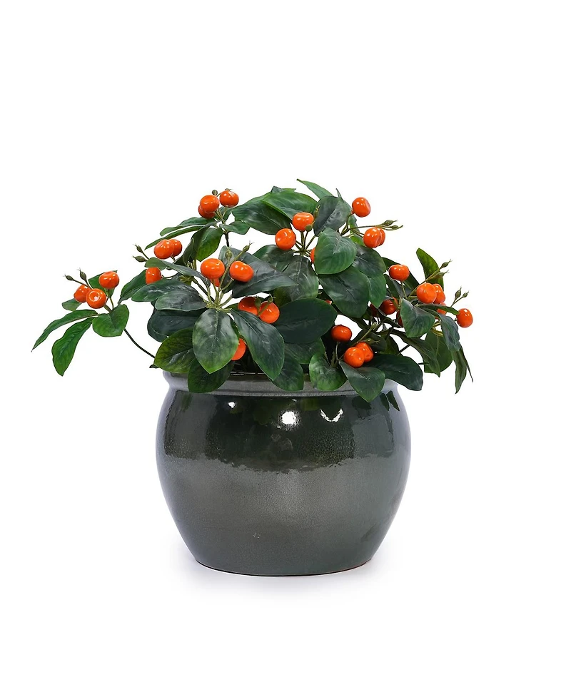 Yobtop Handmade Ceramic Planter Set - 15/12/9 Inch Succulent Herb Pots, Glossy Finish, Drainage Holes, Indoor Outdoor Decor