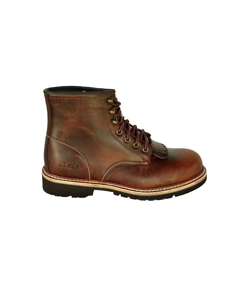 Ax Men Men's Boots Barrister 6 Inch Front Lace Plain Toe