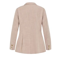 City Chic Plus Luci Double-Breasted Relaxed-Fit Blazer