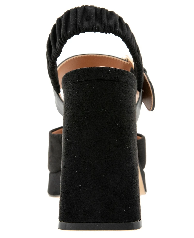 Christian Siriano Women's Finzee Velvet Platform Sandal