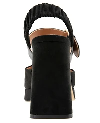 Christian Siriano Women's Finzee Velvet Platform Sandal