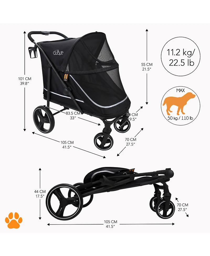 My Duque: Champ Big Raincover Pet Stroller