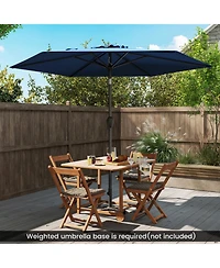Gouun 7.5-Foot Outdoor Patio Market Umbrella with Push-Button Tilt