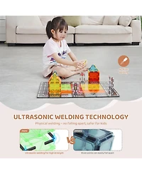Hongge Road Building Tiles 56-Piece Construction Set, Ages 3+