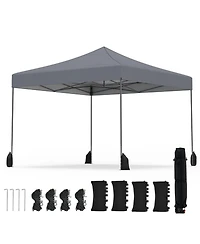 Gouun 9.5 x 9.5 ft Pop-Up Canopy Tent with Adjustable Heights and Wheeled Bag