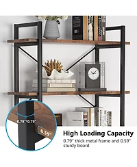 Tribesigns 5-Tier Industrial Bookshelf with Metal Frame