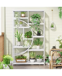 Tribesigns 5-Tier Industrial Bookshelf with 9 Open Shelves
