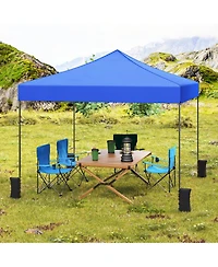 Gouun 9.5 x 9.5 feet Pop-Up Canopy Tent with Adjustable Heights and Wheeled Bag