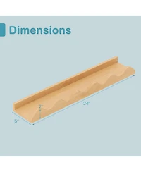 Sugift 24 in Kids Bookshelf Set of 4 Wall-Mounted Picture Ledge Shelves