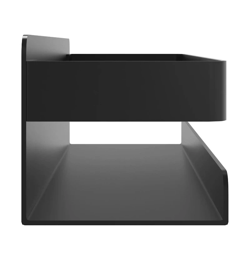 vidaXL Shower Shelf Matt Black 9.1"x2.6"x2.4" Brushed 304 Stainless Steel