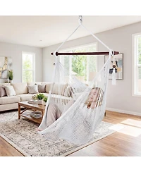 Gymax Caribbean Hammock Chair Large Soft-Spun Hanging Chair