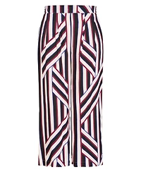 City Chic Plus Haylee Pull-On Wide-Leg Stripe Pants