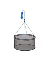 Hongge Double Ring Drop Net 31.5 in Fish-Friendly Foldable Pier Landing Trap with Rope and Storage Bag