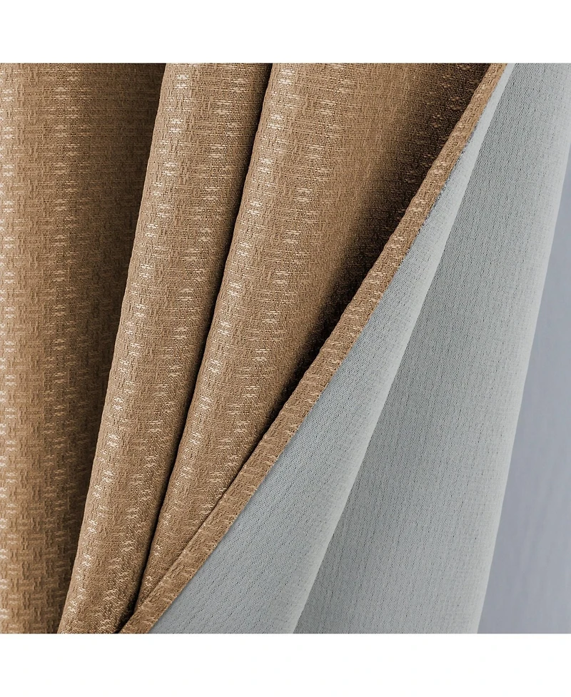 Olivia Gray 100percentaage Polyester 250 Gsm Basket Weave Ian Luxury Jacquard Blackout Grommet Curtain Panel