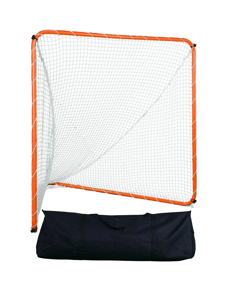 Hongge Portable 6 x 6 ft Lacrosse Goal with Steel Frame and Carry Bag for Backyard Shooting Drills