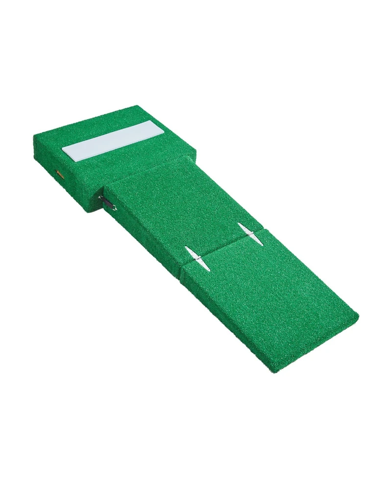 Hongge Foldable 77 in Pitcher's Mound with Dampproof Wood Core and Antifade Turf for Baseball and Softball Practice