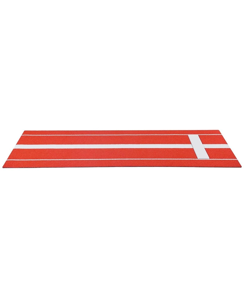 Hongge Softball Pitching Mat 10 x 3 ft with Pitching Rubber Stride Line and Antislip Foam Backing for Fastpitch Training