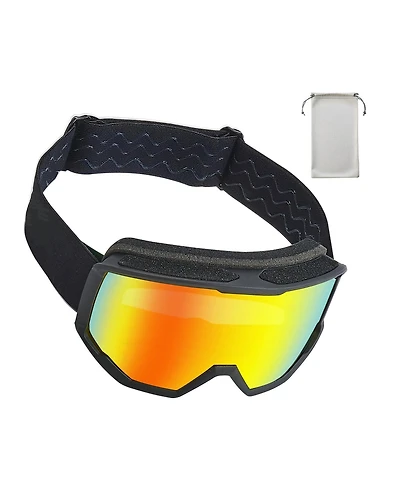 Hongge Otg Anti-Fog Ski Goggles with Cylindrical Revo Lens and Ventilated Tpu Frame for Snowboarding and Skating