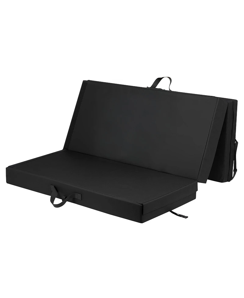 Hongge Tri-Fold Bouldering Crash Pad 67 x 48 in with Adjustable Backpack Straps for Indoor and Outdoor Climbing