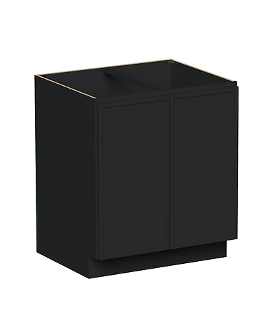 Boyel Living 30"W Full Height Door Base Cabinet, Ready to Assemble Kitchen Cabinet with Solid Wood Frame, Soft-Close Slides and Hinges