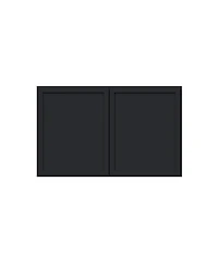 Boyel Living 24"x15" Double Door Short Wall Cabinet, Ready to Assemble Kitchen Cabinet with Solid Wood Frame, Soft-Close Slides and Hinge