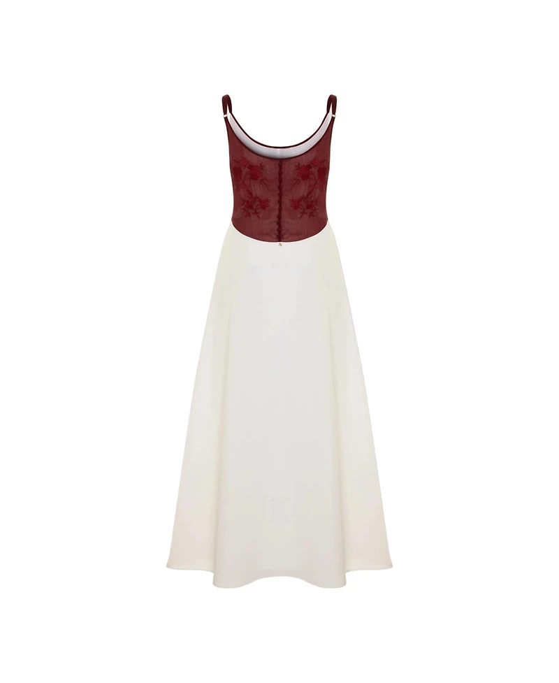 Pcfg Women's The Broderie Anglaise Edit Embroidered Floral Midi Dress