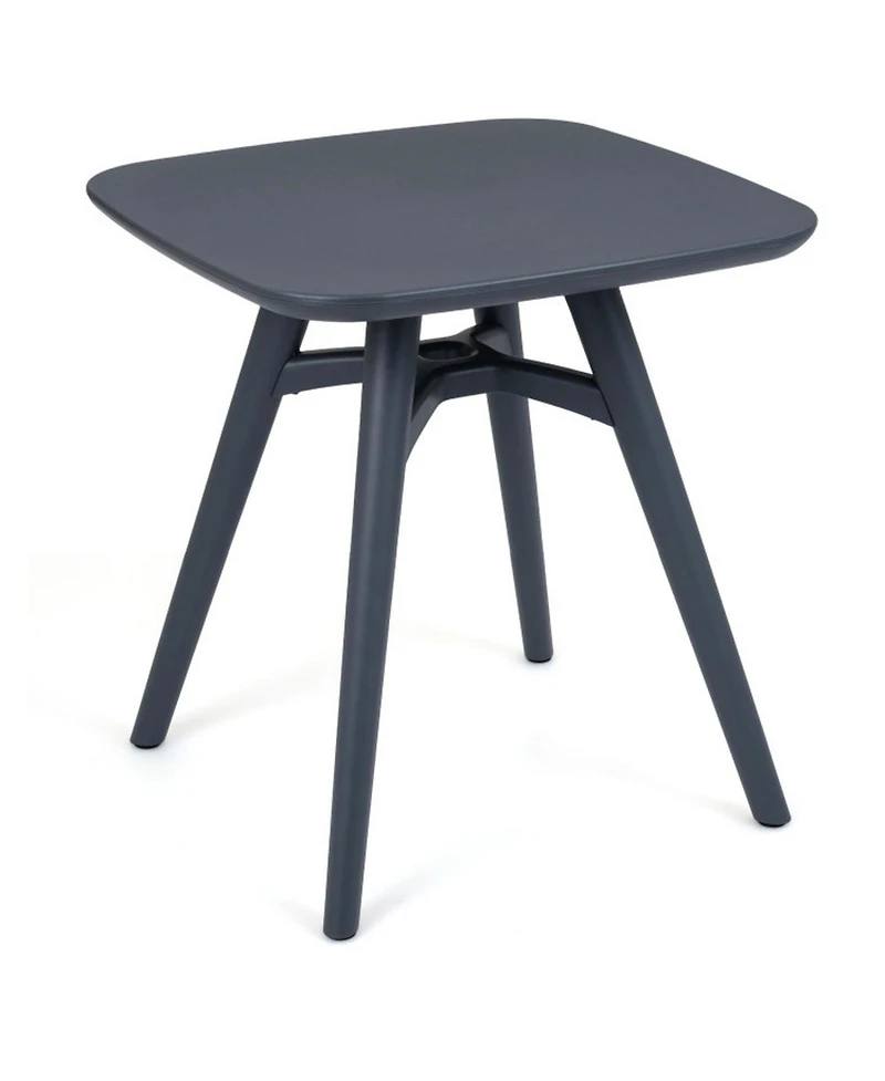 Gouun 28 in Square All-Weather Plastic Patio Dining Table for 4