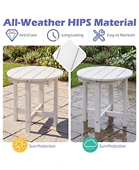 Sugift Hips Adirondack Side Table with Weather-Resistant Waterproof Top