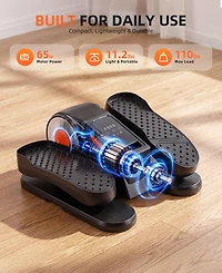 Sugift Under Desk Elliptical 12 Speeds Pedal Exerciser with Remote, Display, Bands and Mat for Seniors Office
