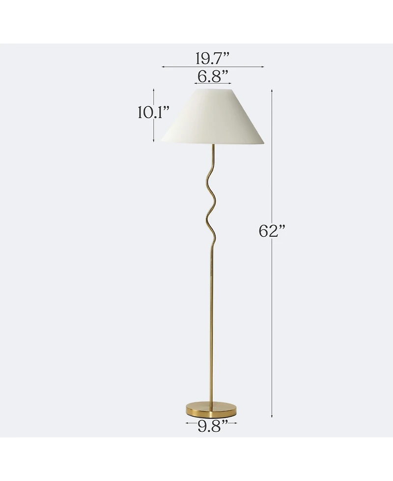 Brightech Squiggle Led Floor Lamp Table Lamp Bundle, Set of 2