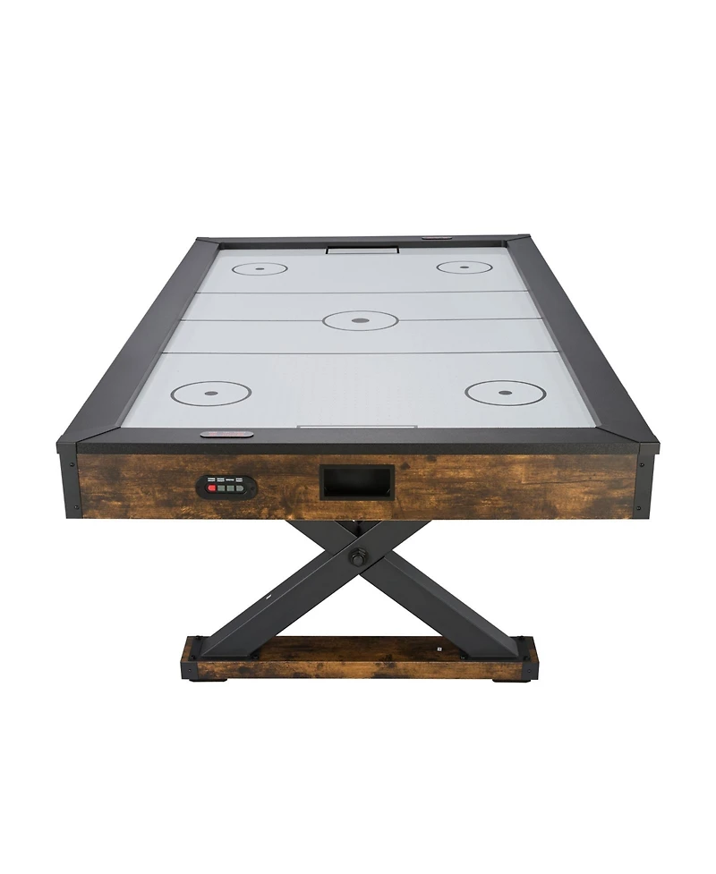 Hongge 84 in Air Hockey Game Table with High-Powered Blower Electronic Scorer 2 Pushers and 2 Pucks