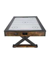 Hongge 84 in Air Hockey Game Table with High-Powered Blower Electronic Scorer 2 Pushers and 2 Pucks