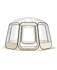 Hongge Pop Up Clear Bubble Dome Tent 12 x 11.1 ft Waterproof Uv-Resistant Shelter for 10 to 12 People