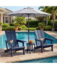 Sugift Hdpe Outdoor Adirondack Chairs with Cup Holder