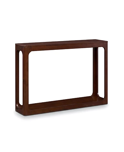 Slickblue Modern Mid-Century Wood Console Table with 2 Tiers and Shelf