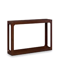 Slickblue Modern Mid-Century Wood Console Table with 2 Tiers and Shelf