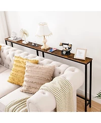 Slickblue 63-Inch Entryway Console Table with Built-In Charging Station