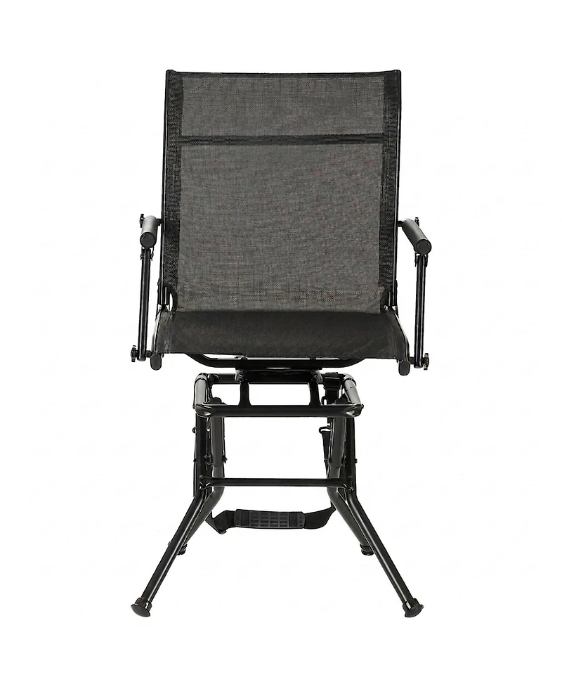 Hongge 360 Degree Silent Swivel Hunting Chair with Armrests Steel Frame and 300 lbs Capacity for Blinds