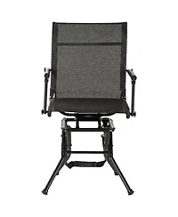 Hongge 360 Degree Silent Swivel Hunting Chair with Armrests Steel Frame and 300 lbs Capacity for Blinds