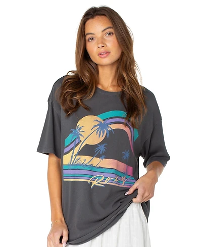 Roxy Women's Heatwave Graphic Oversized Drop-Shoulder T-Shirt